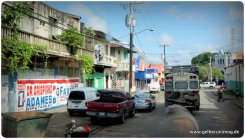 Fahrt zur Polizeikontrolle Panama City