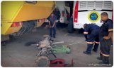 Unimog Hinterachse ausgebaut bei Scania